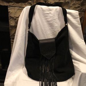 Margot suede shoulder bag